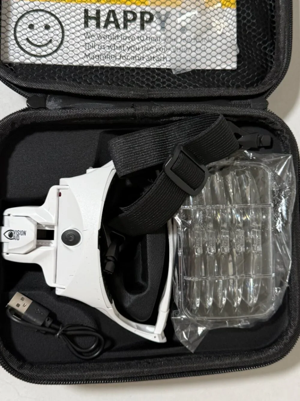 Vision Aid USB Rechargeable LED Head Magnifier Hands-Free